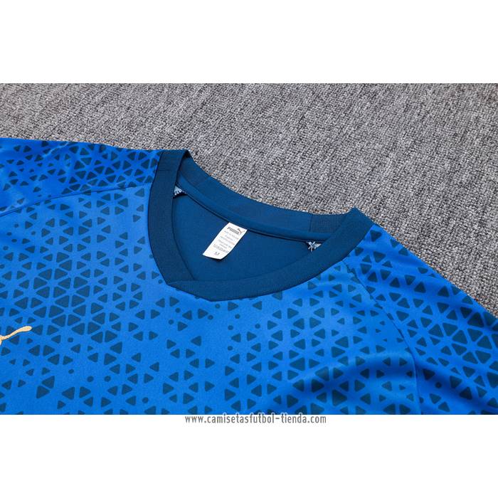 Chandal del Olympique Marsella 2023 2024 Manga Corta Azul - Pantalon Corto
